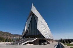 Academy Chapel Portrait photo of United States Air Force Academy Colorado by Dan Bourque