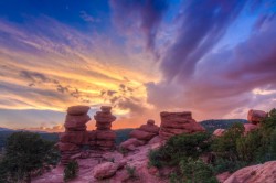 Red Rocks Against the Sunset landscape photo Garden of the Gods Colorado by Dan Bourque