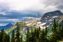 Storm Clouds over the Garden Wall landscape photo of Glacier National Park Montana by Dan Bourque