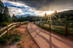 A Stroll into the Sun landscape photo Garden of the Gods Colorado by Dan Bourque