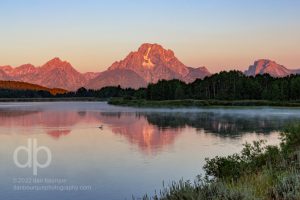 Alpenglow at Oxbow Bend landscape photo by Dan Bourque