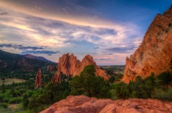 Evening Clouds over the Garden landscape photo Garden of the Gods Colorado by Dan Bourque