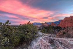 Hard Rocks Covered in Soft Sunset landscape photo of Garden of the Gods Colorado by Dan Bourque