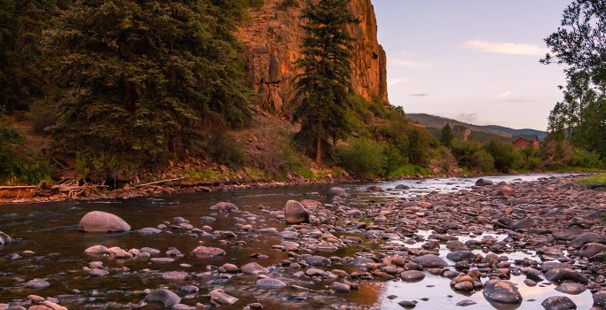 Sunset on the South Fork landscape photo by Dan Bourque