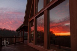 Sunset Reflection at the Cabin photo of Look Out Lodge Lake Cumberland Kentucky by Dan Bourque