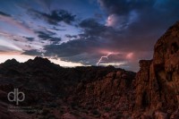 Valley of Fire and Lightning landscape photo by Dan Bourque